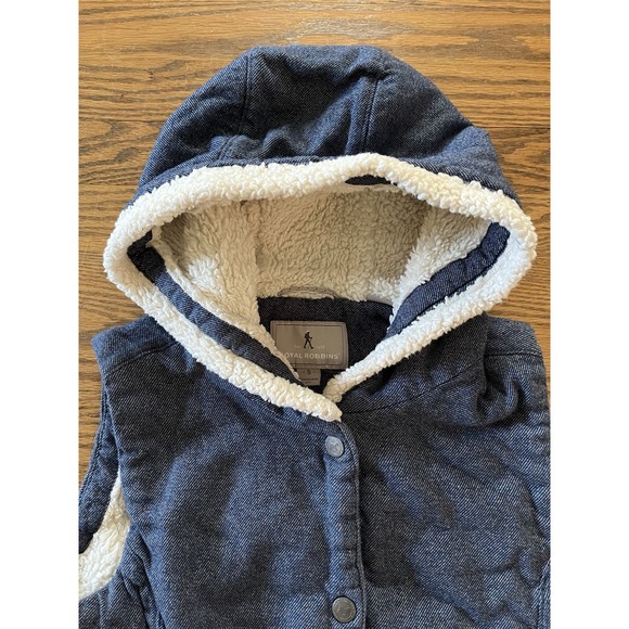 Royal Robbins Blue Sherpa Lined Hooded Vest Jacket Women's Small - Picture 2 of 8